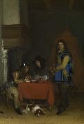 Adriaan de Lelie An Officer dictating a Letter oil painting artist